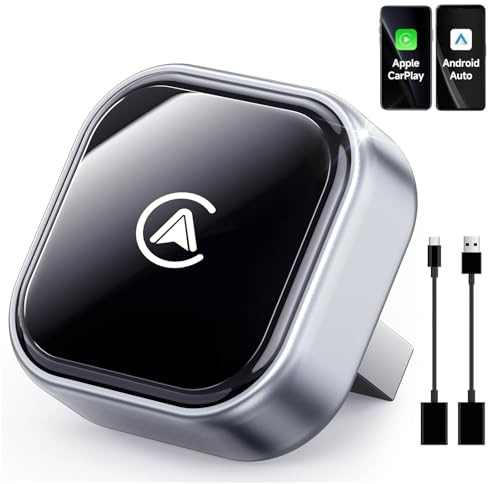 2026 Upgraded Wireless CarPlay Adapter for iPhone, Mini T-shaped for Cars USB Plug and Play Auto Reconnect, Effortlessly Convert Wired to Wireless CarPlay, Compatible with iPhone iOS 10+ & Android