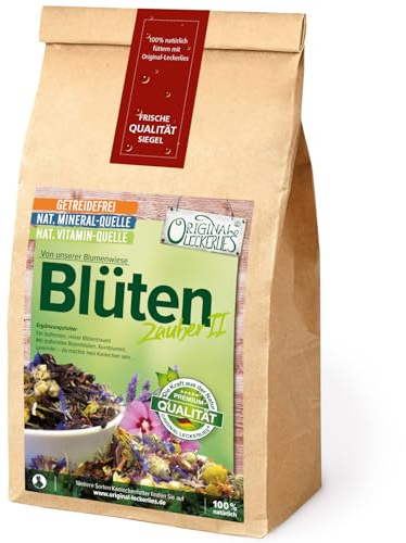 ORIGINAL LECKERLIES Blütenzauber II 250 g, ***Premium Qualität*** Reiner natürlicher Blütenmix, artgerechtes Nagerfutter für Kaninchen, Meerschweinchen, Hamster, Chinchilla, 100% Natur Blüten