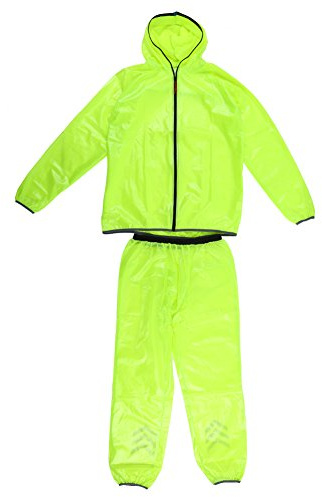 VGEBY Damen & Herren Regenanzug Atmungsaktive Regenjacke und Hose mit Reflexstreifen Unisex wasserdichte Regenbekleidung Hooded Rainsuit für Radfahren,Wandern,Outdoor-Sport (Grün) (Abmessung : XXL)