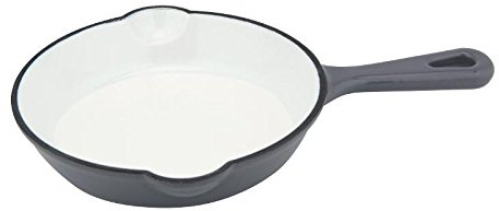 ILSA - Mini sartén gris monoporciones 1 mango 2 cubos D.16 cm hierro fundido esmaltado