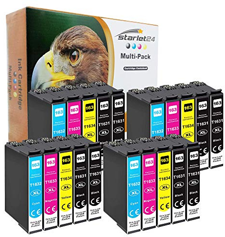 20x 16XL Druckerpatronen Ersatz für Epson 16XL 16 Patronen Kompatible für Workforce WF-2760 WF-2630 WF-2530 WF-2510 WF-2660 WF-2750 WF-2650 WF-2540 WF-2010 WF-2520
