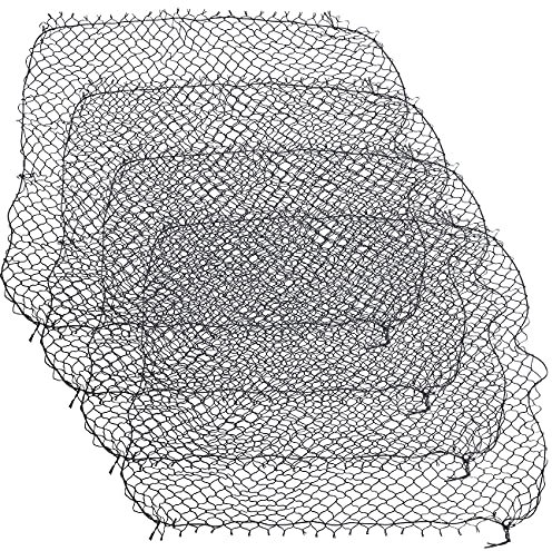 Lescars Anhänger-Netze reißfest: 4er-Set Anhänger-Gepäcknetze mit umlaufendem Gummiseil, 125 x 210 cm (Gepäcknetze für Autoanhänger, Hängernetz)