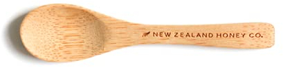New Zealand Honey Co. Manuka Honig Bambus Löffel 12cm – Handgefertigt, passend zu 250g & 500g Honiggläsern - Honiglöffel - Holzlöffel