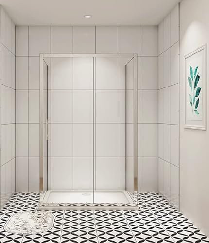 Aica Sanitär Duschkabine 120x80x80cm U-FORM Duschabtrennung 5mm Glas Dusche Duschtür H190cm