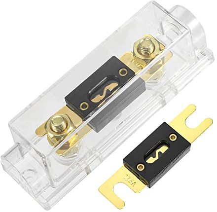 A ABSOPRO Coche Audio 0 4 8 Calibre En Línea ANL Fusible Soporte Juego con 2uds 175A Fusible