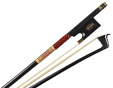 WUQIMUSC 4/4 full size Arco Violino Arco In Fibra di Carbonio Stick Dritto Pernambuco Performance Master Level naturale capelli arco bianco