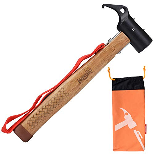 Woonyee Marteau universel de camping en acier au carbone - Marteau charpentier multifonction 31 cm - Bricolage, réparation, bois, entretien maison