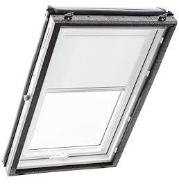 Original Roto Rollo Exclusiv ZRE für Roto Dachfenster - Führungsschiene Weiß - Manuelle Bedienung - Tageslichtrollo für Baureihe Designo R4/R7 und Classic 43/73 - Größe 065/140 | 06/14 - Farbe Weiß