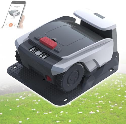 Eastnmythet Robot Tondeuse Automatique avec Fil périphérique, pour Jardins jusqu'à 1500 m², Tondeuse à Gazon Auto-Rechargeable avec Navigation GPS