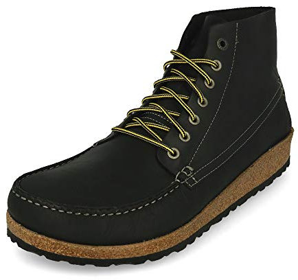 Birkenstock Unisex Marton Waxy Lederstiefel, Schwarz , 38 EU Stretta