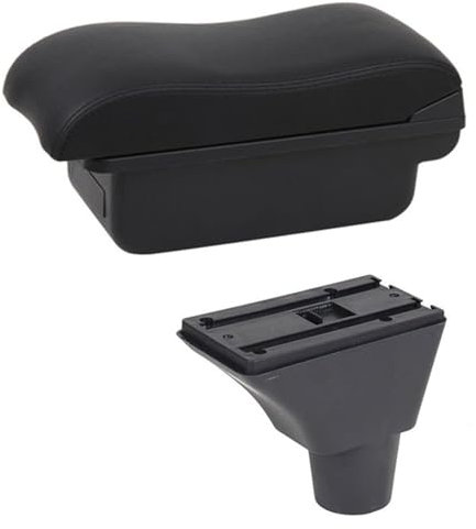 NEIGHBOBHOOD para Seat para Ibiza 6j para Ibiza 6L Caja Reposabrazos Contenido Tienda Central con Portavasos Caja Almacenamiento Consola Central USB Almacenamiento Central Reposabrazos(B2 Black Line)