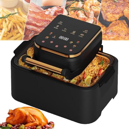 Generic Air Fryer da 12 Litri, Friggitrice ad Aria Multifunzione con Touch Screen Digitale, Forno Intelligente da 1400 W, Tecnologia Rapid Air