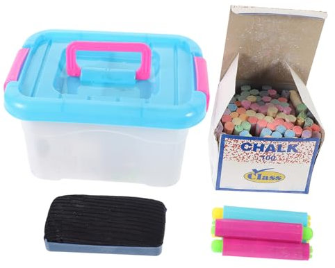 Vaguelly Kreide Für Tafel Farbige Kreide Für Junge Mädchen Kreidehalter Für Lehrer Tafelkreide Kinderkreide Tafellöscher Für Schule Und Klassenzimmer