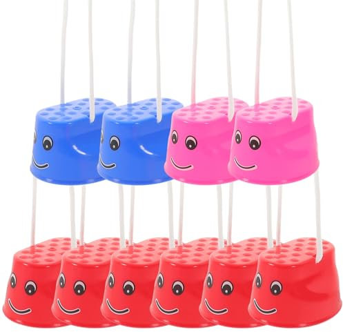 Abaodam 5paare Pärchen Kreative Junge Mädchen-stelzen Bunte Outdoor-sportspielzeuge Für Eltern-Junge Mädchen-interaktion Gleichgewichtstraining Für Kleinkinder Für Kindergarten Und