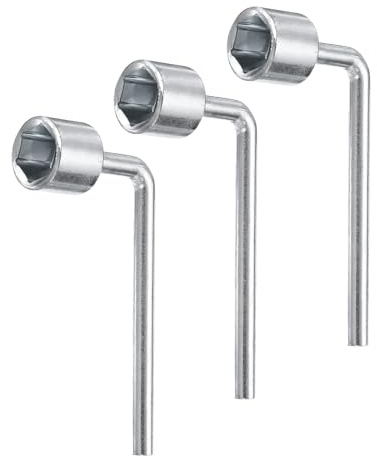 QUARKZMAN 3 Piezas De Llave De Vaso Hexagonal En Forma De L De 18mm Métrica De Acero Al Carbono De Un Solo Extremo De 6 Puntos Para Reparaciones Generales Mantenimiento