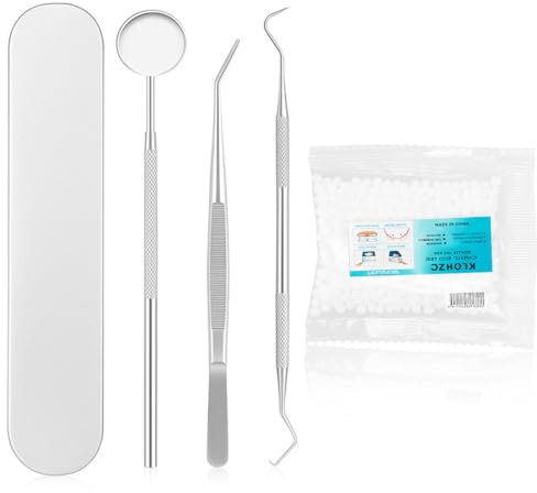 50g Granuli di dei Denti, Kit Riempimento Temporaneo Dente, Denti Finti Modellabili, Dente Finto Provvisorio per Resina, Kit Riparazione Denti per Riempimento del Dente Rotto Mancante