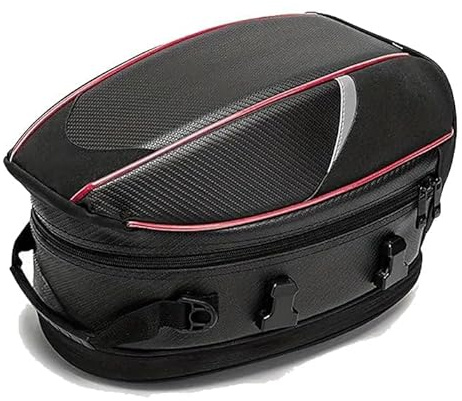 DIALFA Borsa Posteriore Moto per Honda Rebel 500 2017-2024, Borse Coda Moto Multifunzione Borse per Portapacchi Borse da Sella Borsa Posteriore Moto Espandibile per Touring,A Red