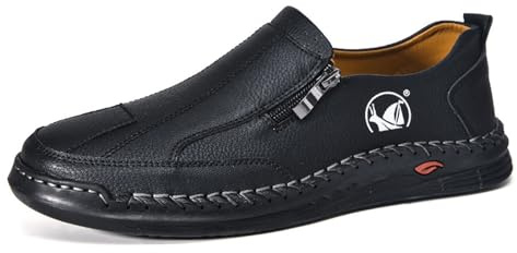 Traditional Shoes Men's Haferl Shoes for Men Genuine Leather Men's Shoes for Oktoberfest Shoes Medieval Costume Suit Shoes Trainers Comfortable Leisure Shoes Work Shoes, black, 6.5 UK