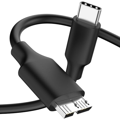 Vancle USB C a Micro USB 3.0 50CM, Cable Tipo C de Disco Duro Externo, Compatible con Toshiba, Seagate, Caja SSD,Galaxy S8/S9/S10, Cámara HDD etc (1 Pack)
