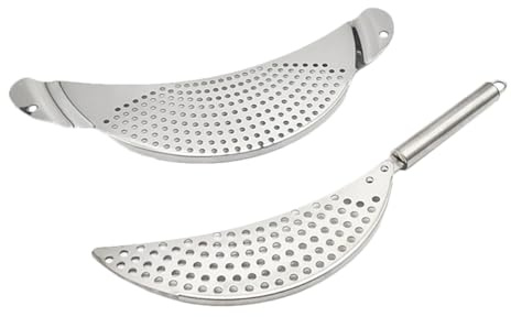 BESPORTBLE Passoire à Casserole en Acier Inoxydable 2 Pièces Poignée Ergonomique pour Égoutter Pâtes Légumes et Riz Cuisine
