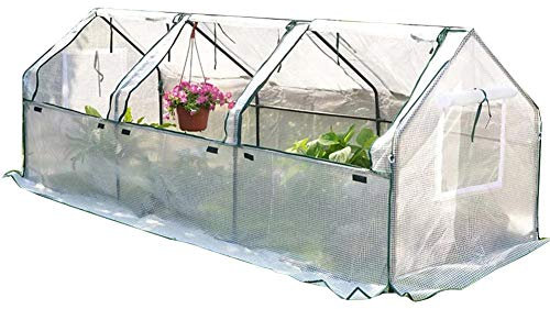 LIANGLIANG Gewächshaus Gartenpflanze Blumenhaus Warmschuppenstall Regenfester Kunststoff Reißfestigkeit Haltbar, 8 Arten (Farbe : Klar, größe : #G-120X60X60CM)