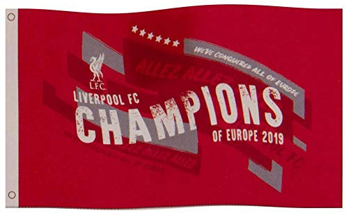 FOCO Liverpool FC Champions of Europe 2018/19 5ft x 3ft Flag