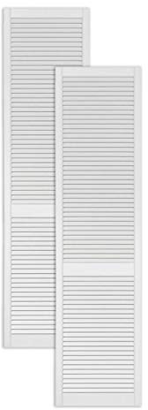 ben+camilla.com 2-er Pack/Zwei Stück Lamellentüren 2013 x 494 x 21 mm weiß seidenmatt mit offenen Lamellen Kiefernholz für Regale, Schränke, Möbel - EINBAUFERTIG grundiert & lackiert