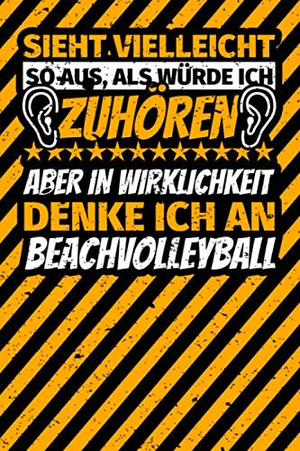 Notizbuch liniert: Beachvolleyball lustiges Geschenk Humor