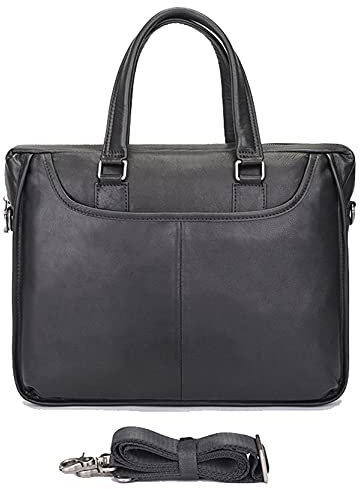 Herren Laptoptasche Arbeitstasche Handtasche, Men's Business Aktentasche Arbeit Handtasche Echtes Leder 14 Zündbuch Laptop Portfolio Satchel Büro Schulter Messenger Crossbody Bag Laptop Businesstasche