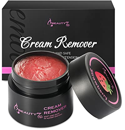Beauty7 Eyelash Glue Remover Cream Eyelash Extension Remover Pink Peach Eyelash Glue Solvent Eyelash Extension Remover Cream 5 ml Reusable