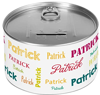Herz & Heim® Spardose Konserve Geburtstag personalisiert Name in verschiedenen Schriftarten