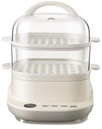 Cocedor rápido de huevos, hervidor de huevos eléctrico, cocedor de huevos duros con apagado automático, cocedor eléctrico de huevos de acero inoxidable con accesorio for escalfador y vaporizador