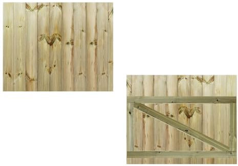 Made to Measure 3ft Wooden Garden Gate, Custom T&G Fully Framed Flat Top Treated Timber Door for Outdoor Pathway Home Access, MAX 90cm High x MAX 105cm Wide