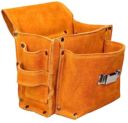 IOIUSKKU Enhanced Efficiency and Cowhide Drill Holster Belt Leather Multi Tool Side Bag Carpenter Drill Holster Waist Electric