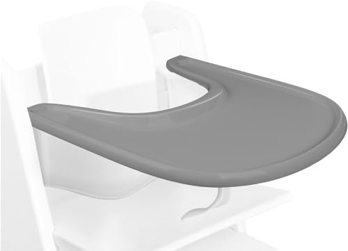 Tablett Kompatibel mit Stokke Tripp Trapp Stuhl, Tray für Hochstuhl Hochstuhlzubehör für Kleinkinder 6–36 Monate (Grau)