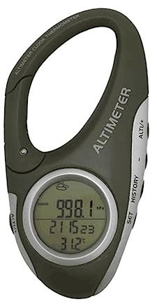 Happyyami Höhenmesser Karabiner Mit Barometer Und Thermometer Tragbares Wettergerät Für Bergsteigen Camping Und Outdoor Aktivitäten Langlebiges Handbarometer Mit Wettervorhersage