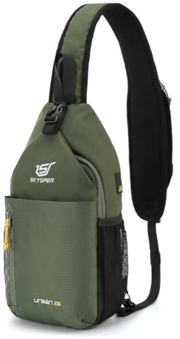 SKYSPER Bolsa de Pecho para Hombres Mujeres Bolso de Hombro Ligero