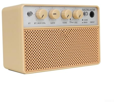 Mini para combo de amplificador de guitarra de práctica, altavoz portátil de 10 W para mini bajo, piezas de guitarra marrón, entrada de 6,35 mm