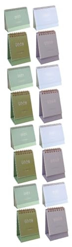 Tofficu 16 Stück 2023 Tischkalender 2023 Mini- Stehtischkalender Mini-Tischkalender office desk accessories tischkalender basteln Wohnkultur Neujahrsgeschenk Desktop- Papier