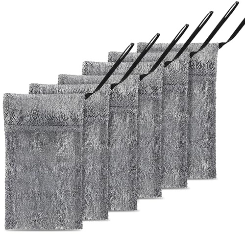 6 Stück Nylon Seifensäckchen für Feste Seife, Seifenbeutel Seifensack zum Duschen Seifenbeutel Seifentasche Dusche Seifennetz für Peeling Körperpeeling