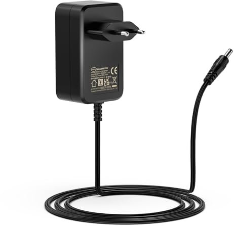 15W Caricatore Alimentazione per Alexa Echo Dot (3a 4a 5a generazione), Echo Show 5 (1a 2a generazione), Echo Pop, Fire TV Cube, Echo Spot, 12V 1,25A Caricabatterie CA Adattatore