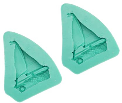 ABOOFAN 2pièces Moule Silicone Bateau Lot Pour Biscuits Chocolat Fondant Pâtisserie Antiadhésif Forme Voilier Cuisson Maison