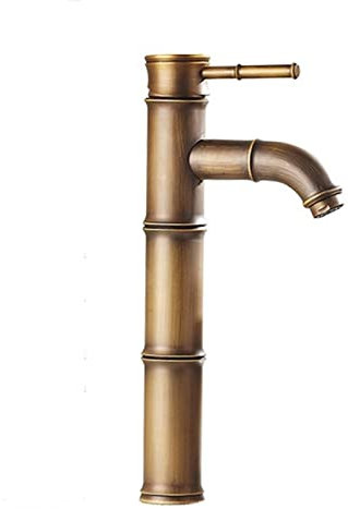 CNBYDK Wasserhahn Kompatibel mit Badezimmer Waschbecken Retro Messing Waschbecken Wasserhahn Badezimmer Waschbecken Wasserhahn Wasserfall Wasserhahn Einzell