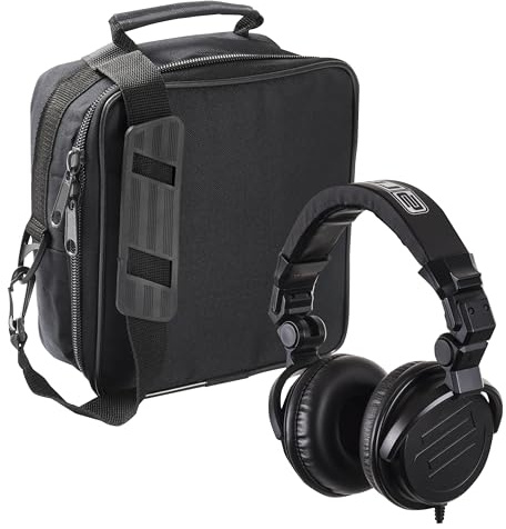 Reloop RH-2500 DJ Kopfhörer Set, Geschlossene Ohrumschließende Bauart, 32 Ohm Impedanz, Klappbare Ohrmuschel, Faltbar, 20Hz-20000Hz Frequenzgang, 3,5mm Klinke, 6,3 mm Adapter, inklusive Bag