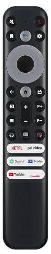 Riry Télécommande de rechange TCL RC902V pour TCL Smart TV 4K UHD QLED TV (pas de fonction vocale, aucune configuration nécessaire)