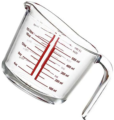 Alipis Taza Medidora De Vidrio Templado Transparente Para Cocina Herramienta Para Taza Medidora Para Preparar Leche o Batidos