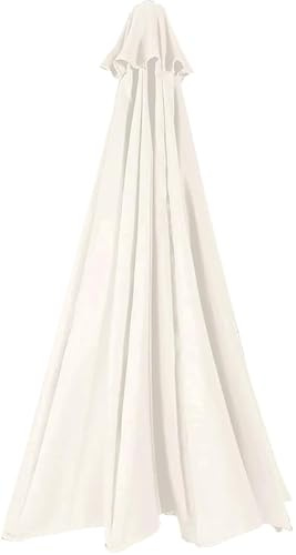 ILiemao Toldo de Repuesto para Sombrilla Patio 6/8 Varillas 3.5/2.5/3.0/4m Cubierta Tela Paraguas Exteriores Recambio Grueso y Fuerte jardín Piscina Terrazas(Beige Blanco,8 Ribs 2.5m)