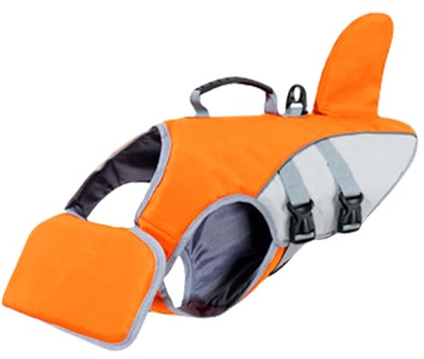 Schwimmweste für Haustiere, Schwimmweste mit Rettungsgriff, schwimmende Jacke mit verstellbarem Riemen für Pool, Fluss, See, Meer, Teich, offenes Gewässer, Training