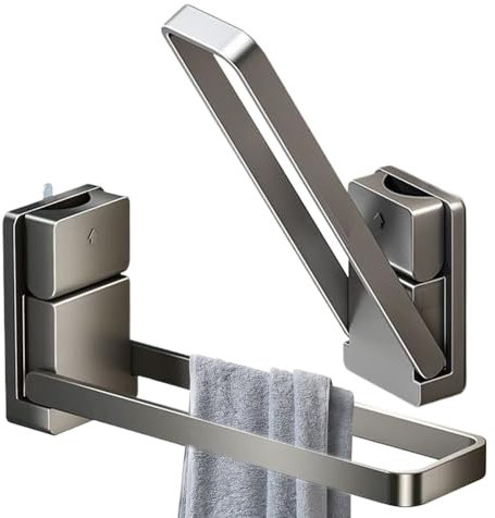 Barra per Asciugamani a Ventosa,2 Barre Porta Asciugamani a Ventosa per Parete Bagno - Accessori da Bagno Senza Foratura per Casa Bagno Cucina Appartamento