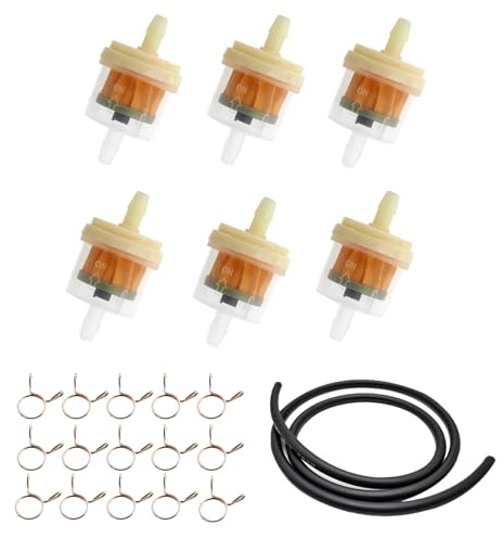 22 Stück Motorrad Tuning Zubehör inkl. 6x ​​Benzinfilter​​, 1x 3m Benzinschlauch, 15x Schlauchschellen, universellem ​​Kraftstofffilter​​ für Benzin-Kraftstoffsysteme - Komplettset für Umbauten